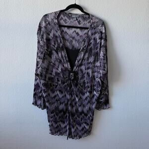 Vintage sparkly mesh plisse top